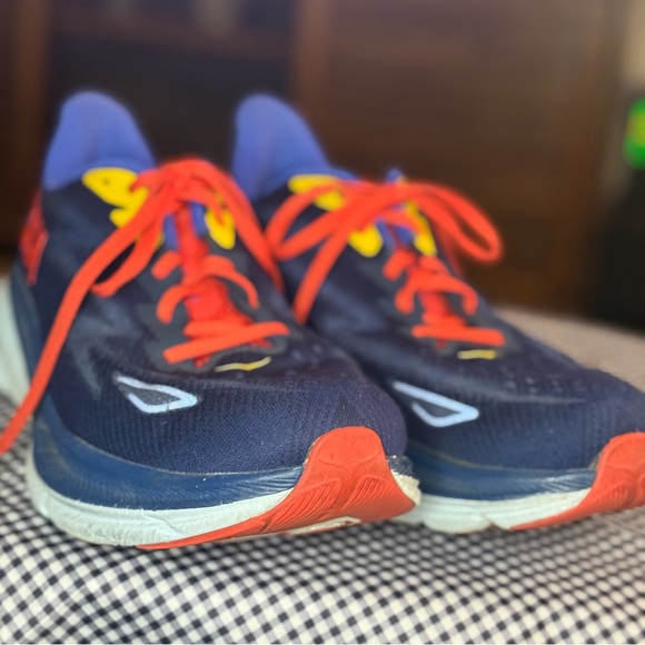 HOKA Navy and Red Athletic Shoes - Picture 3 of 6